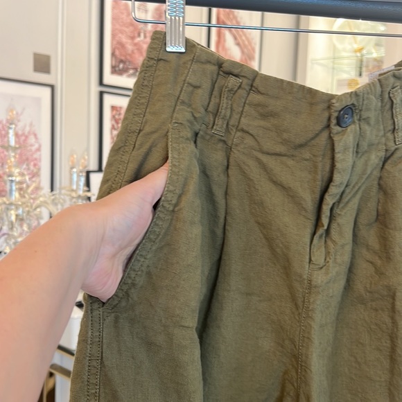 ZARA 100% LINEN CARGO OANTS SIZE S HIGH WAISTED - Picture 12 of 16